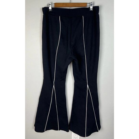 Victor Glemaud Pants Size Large Black Flare High Rise Stretch Contrast Trim Wm’s - Picture 2 of 5